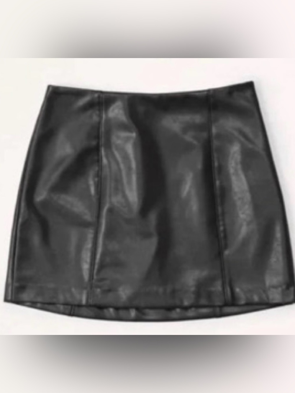 Abercrombie black leather mini skirt